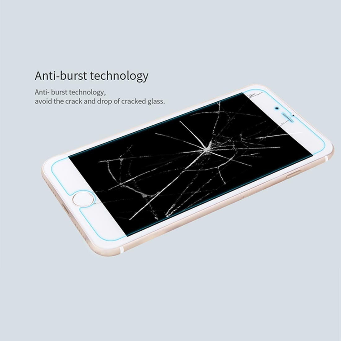 NILLKIN iPhone 7 karkaistu lasi - Siniset reunat