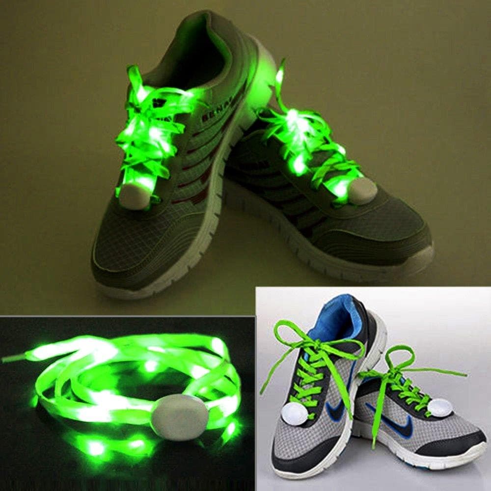 Vihreät Valaisevat LED-kengännauhat - 1Pari