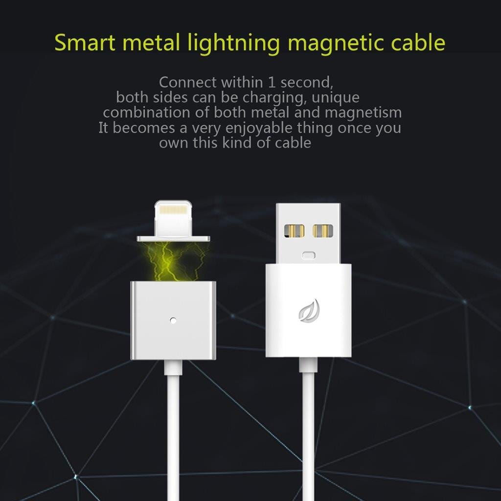 Uniikki Magneettinen iPhone latauskaapeli LED-merkkivalolla