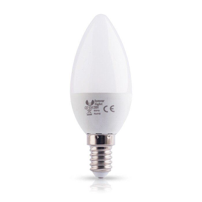 LED-lamppu C37 E14 7W 230V kylmä valkoinen