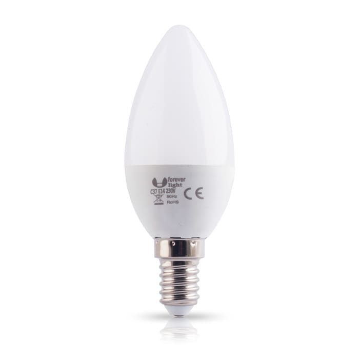 LED-lamppu C37 E14 7W 230V lämmin valkoinen