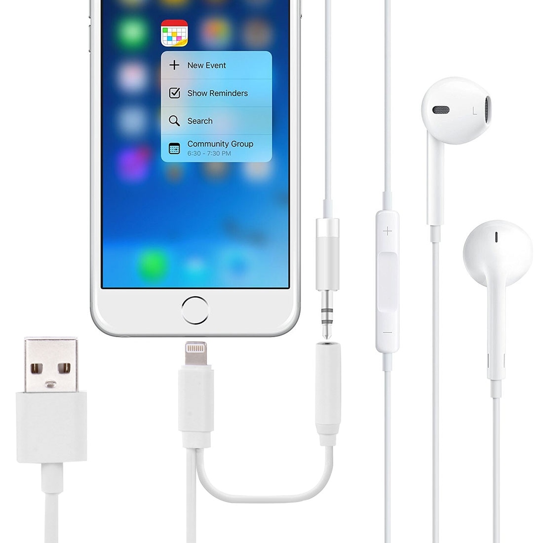 Ligthning & 3.5mm USB audio Adapteri iPhone 7 / iPhone 7 Plus / iPhone