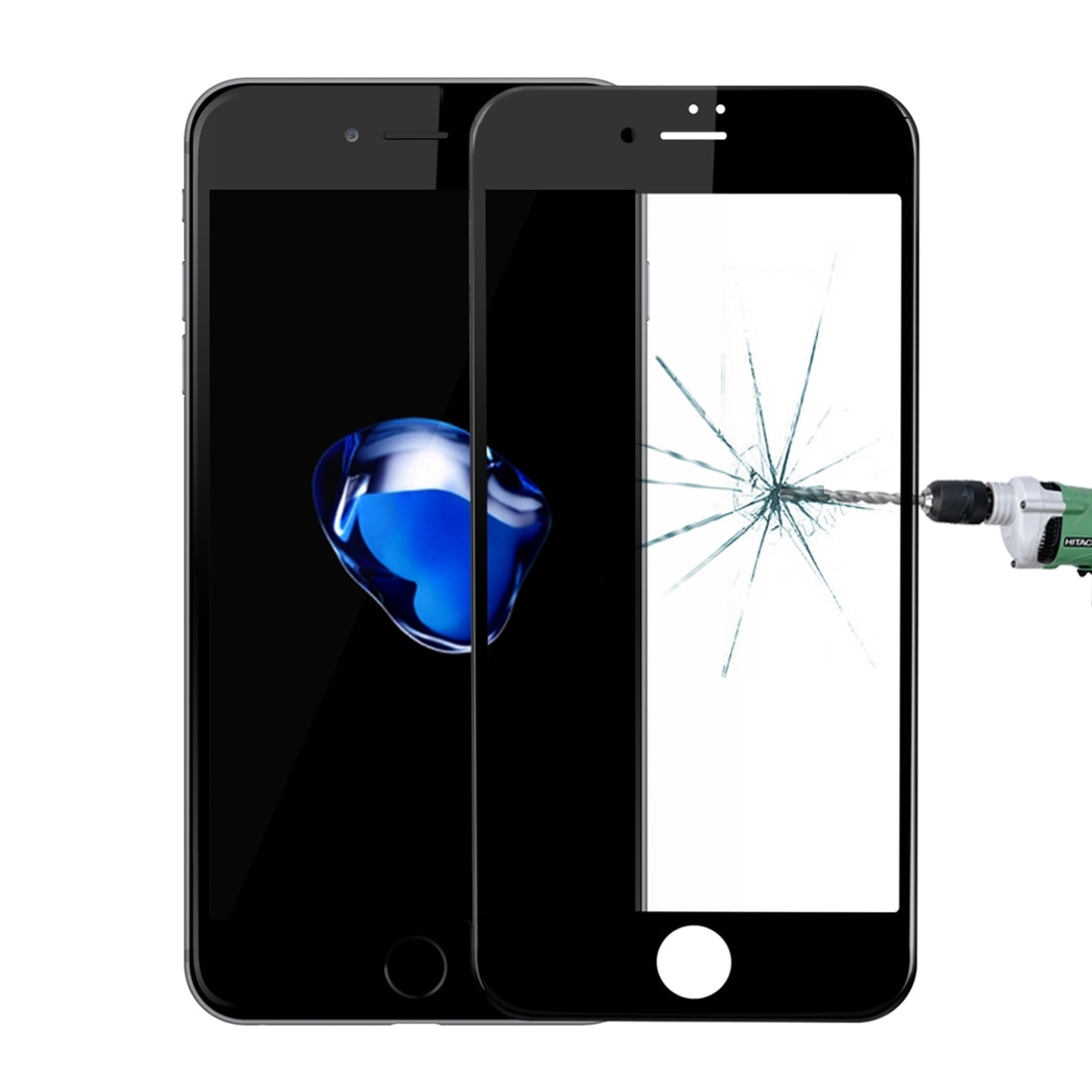 iPhone 8 / 7 Ultra ohut näytönsuoja lasia, joka kattaa koko näytön