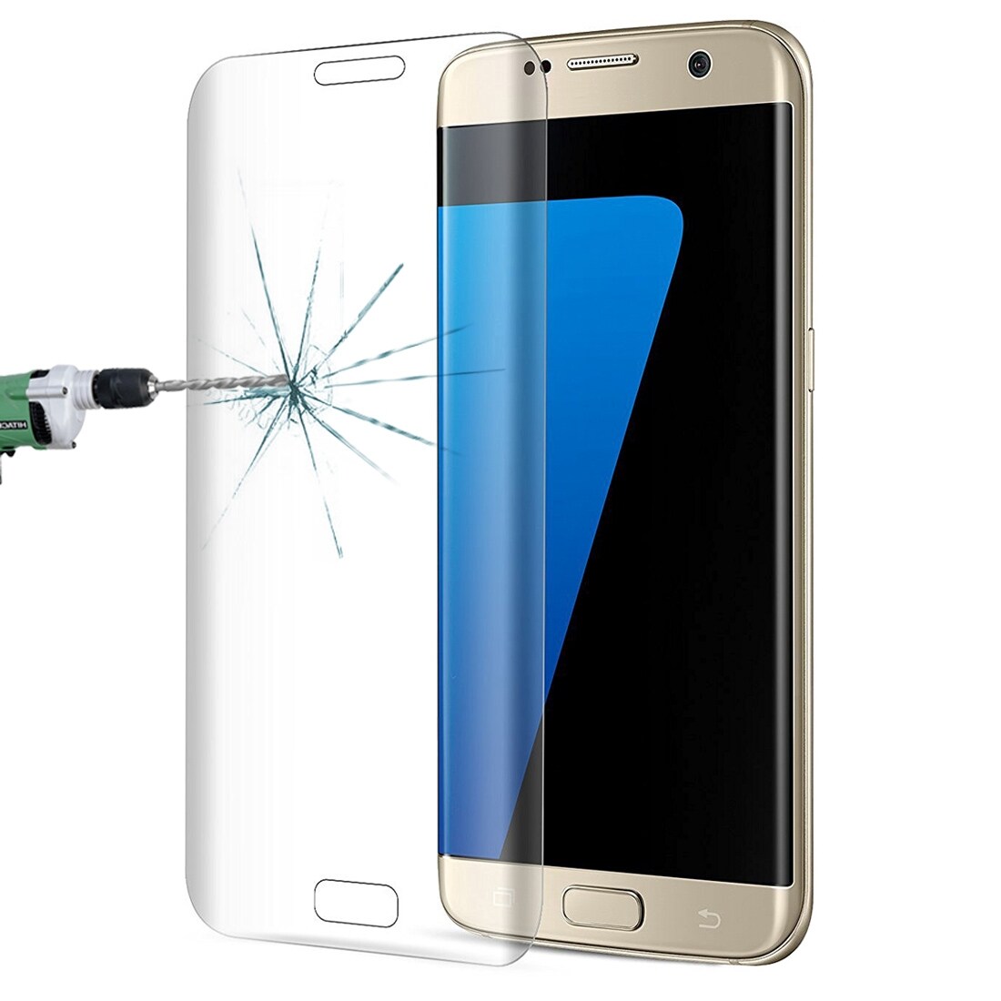 Kaareva Koko näytön näytönsuoja lasia Samsung Galaxy S7 Edge
