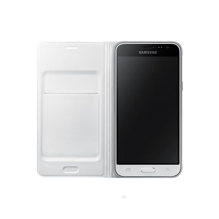Samsung Flip Wallet J3 - Valkoinen