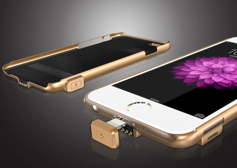 Akun kuori / Akkukotelo iPhone 6 Plus - Gold