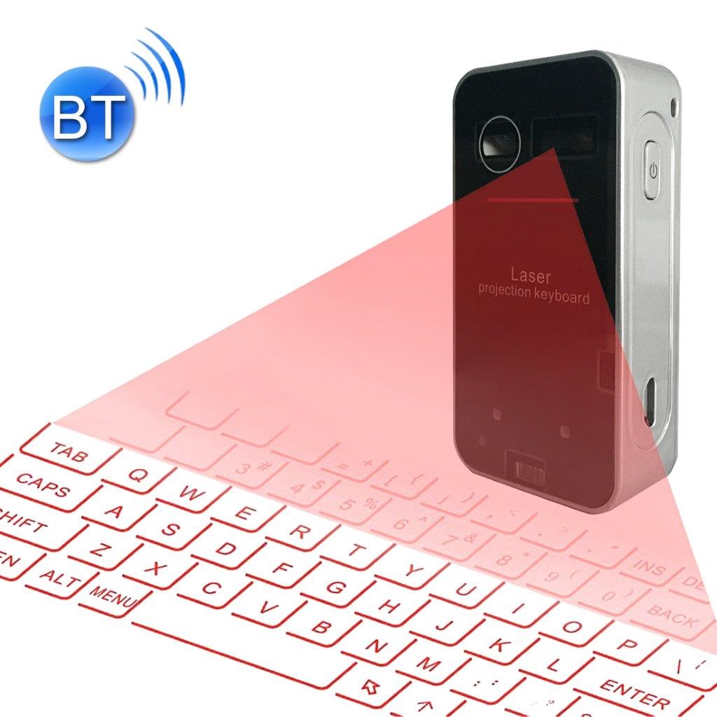 Virtuaalinen Bluetooth Laser Näppäimistö Android / iPhone / Apple / PC laitteille
