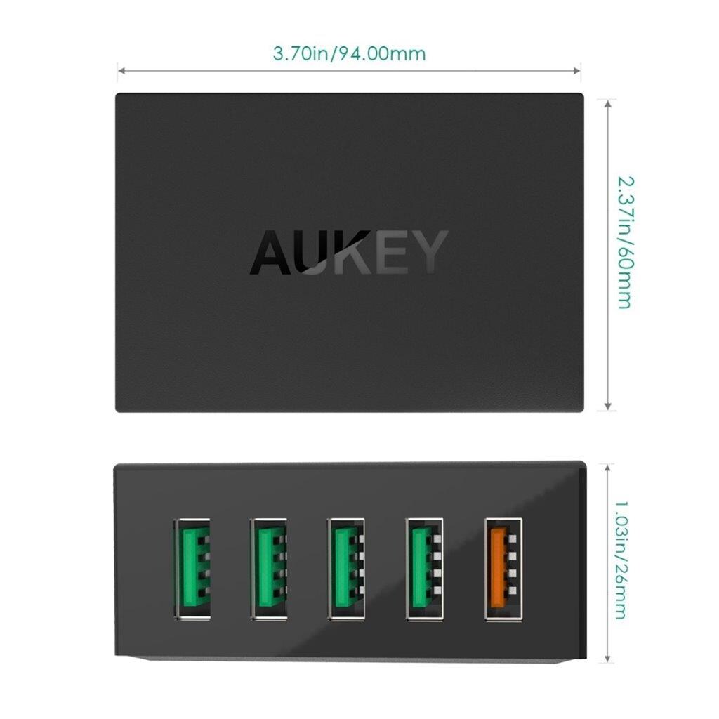 Aukey PA-T1 Quick Charge 2.0 5xUSB, latausasema