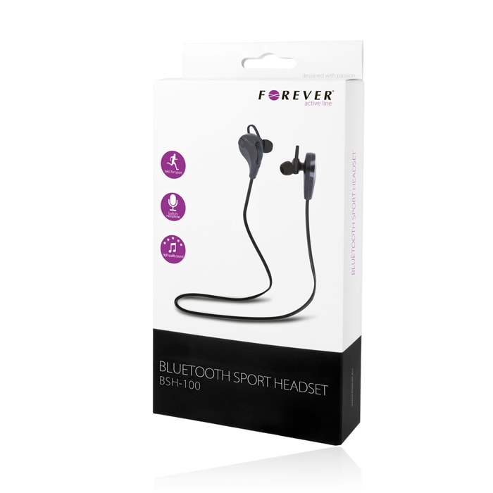 Forever Active Bluetooth Headset BSH-100 - Musta