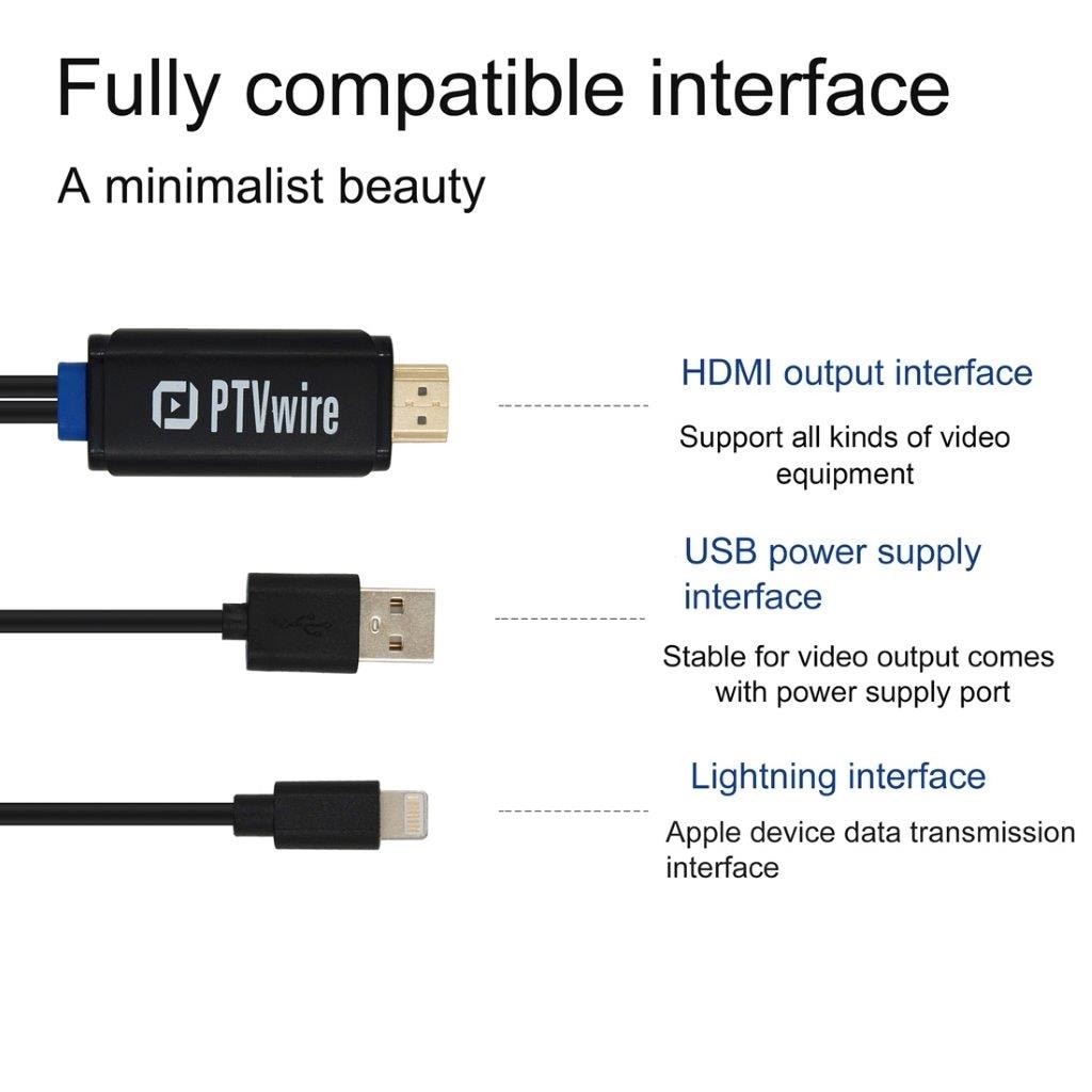HDMI Adapteri kaapeli iPhone usb-lataus