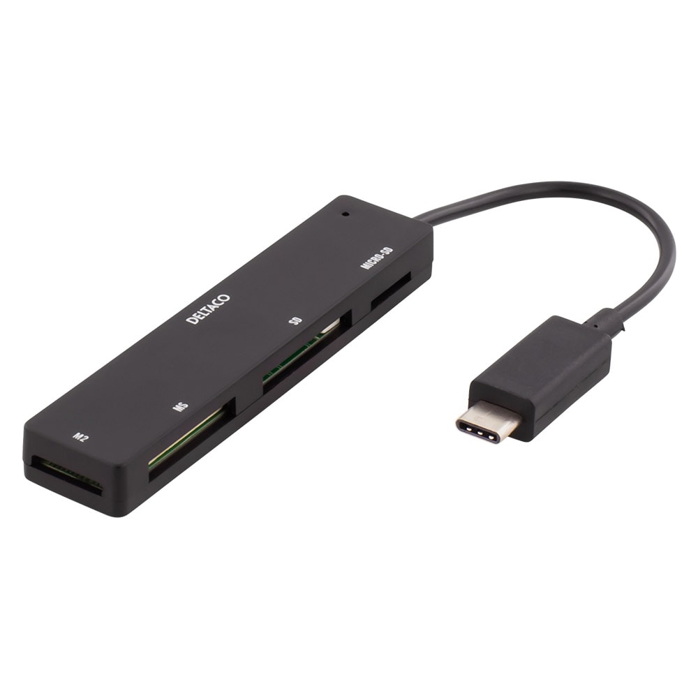 USB 2.0 muistikortinlukija SD, Micro-SD, M2 ja MemoryStick