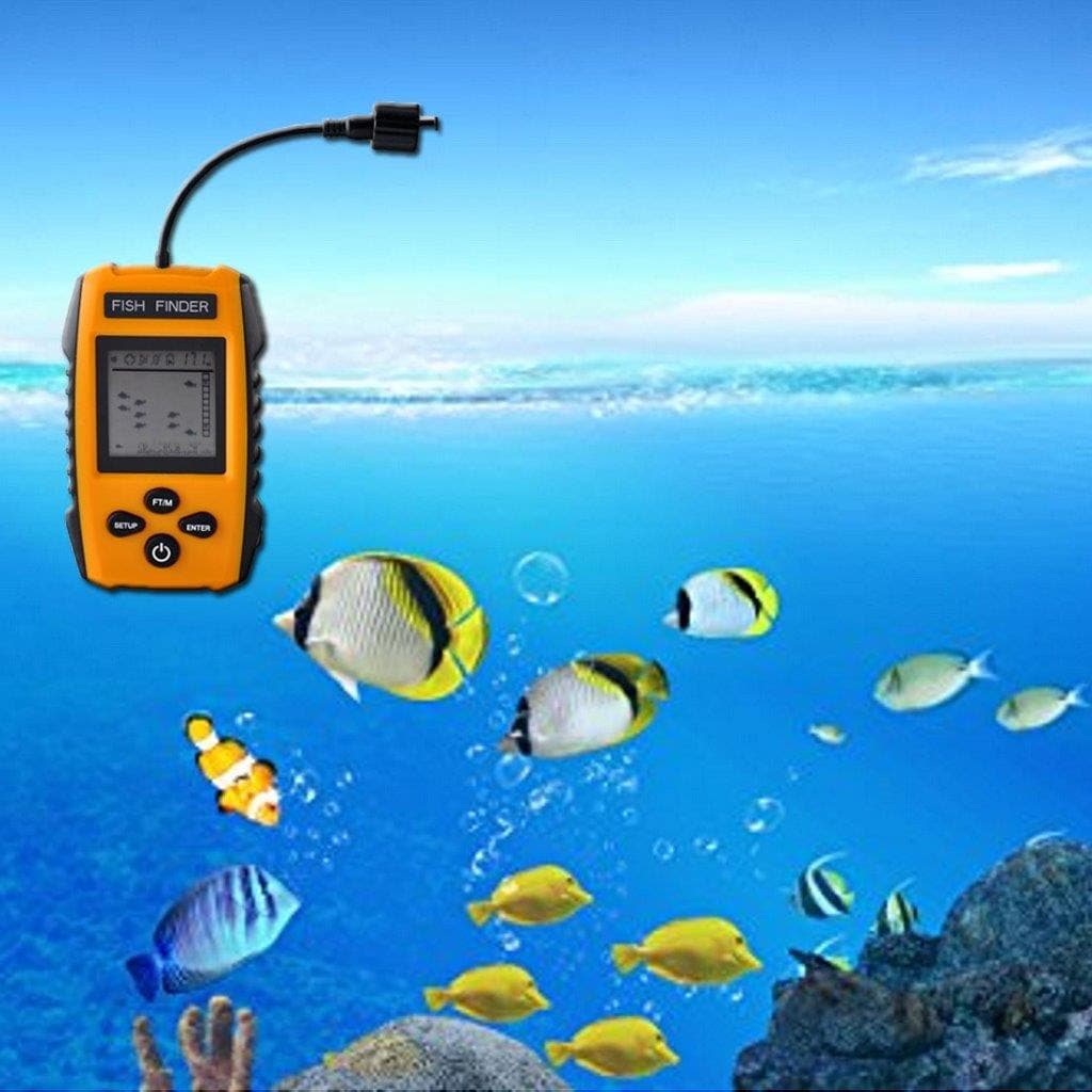 Fish Finder Sonar Tunnistimella & LCD Näytöllä