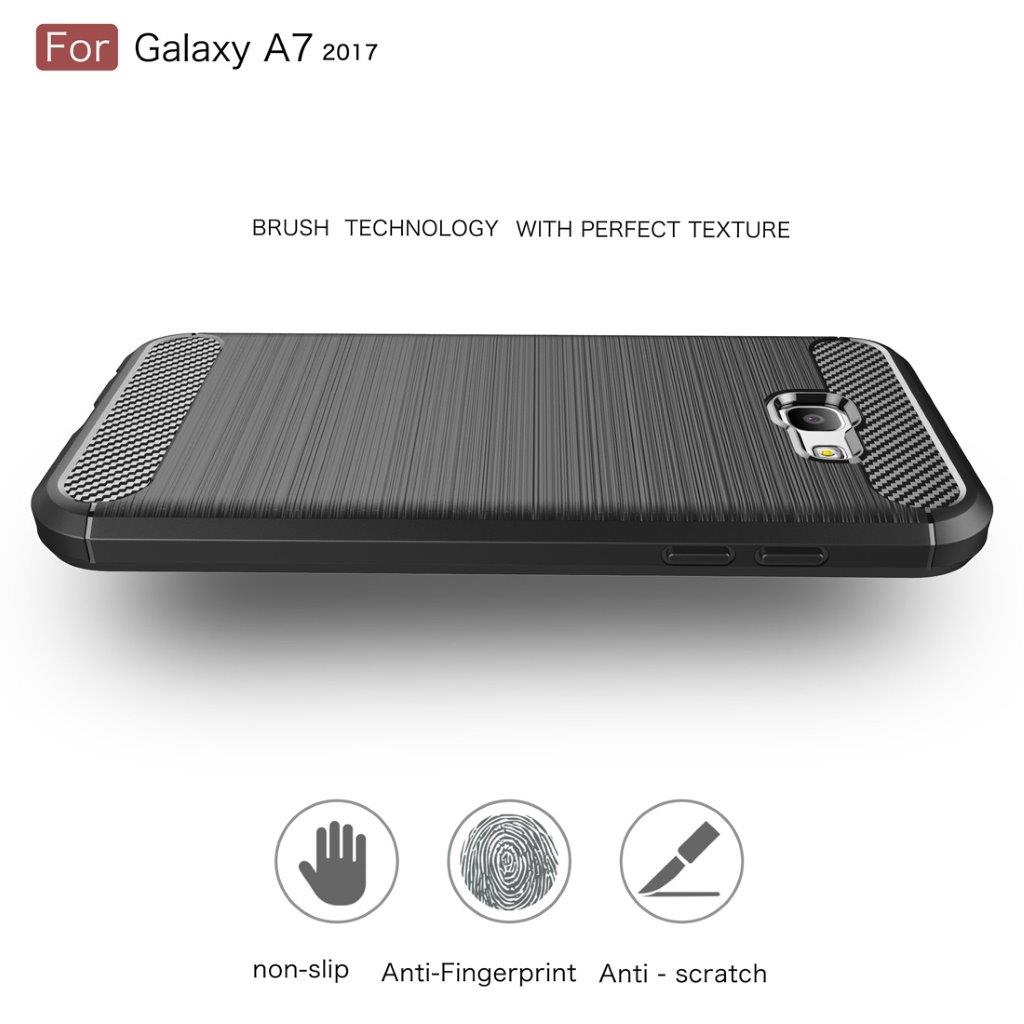 Carbon Fiber kuori Samsung Galaxy A7 2017