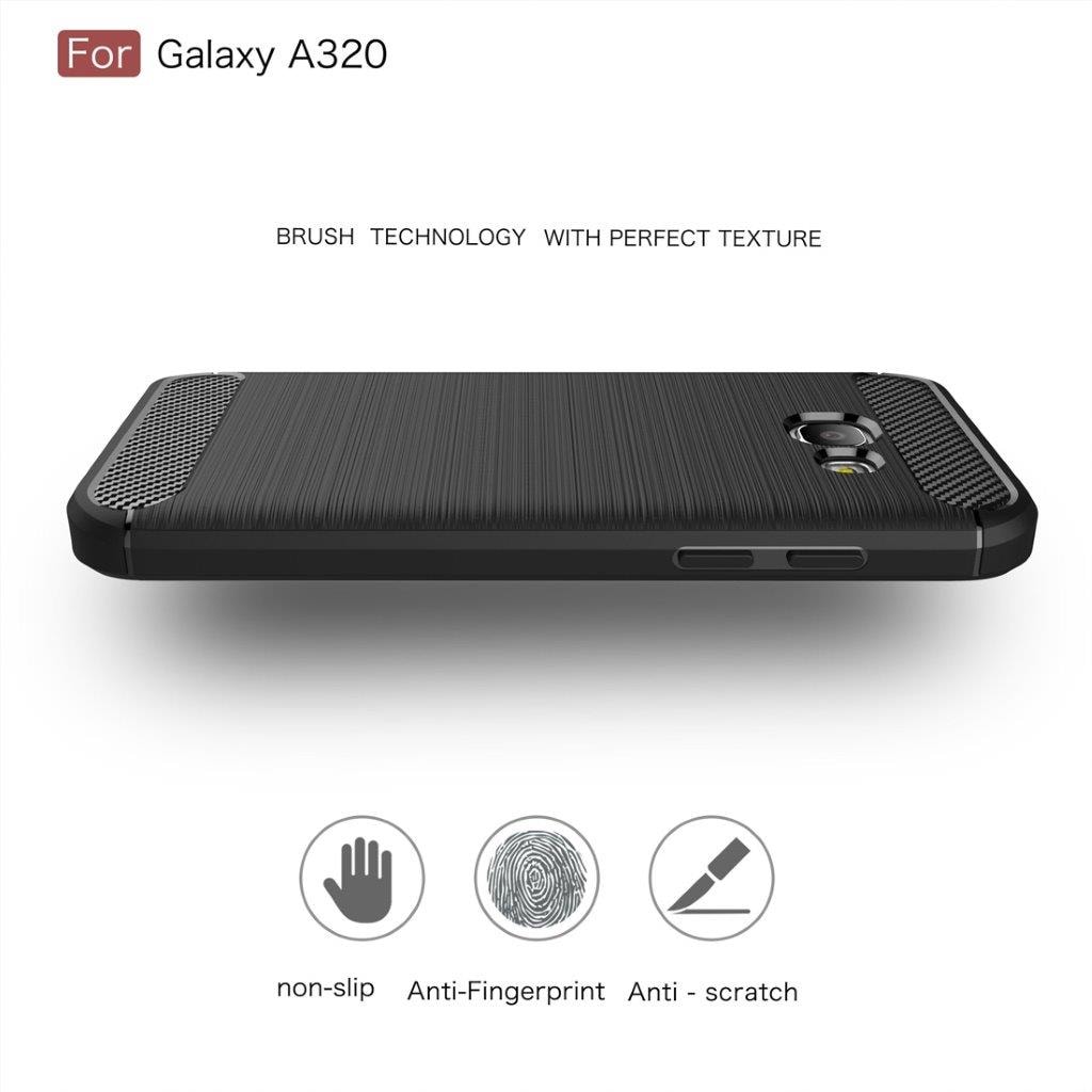 Carbon Fiber kuori Samsung Galaxy A3 2017