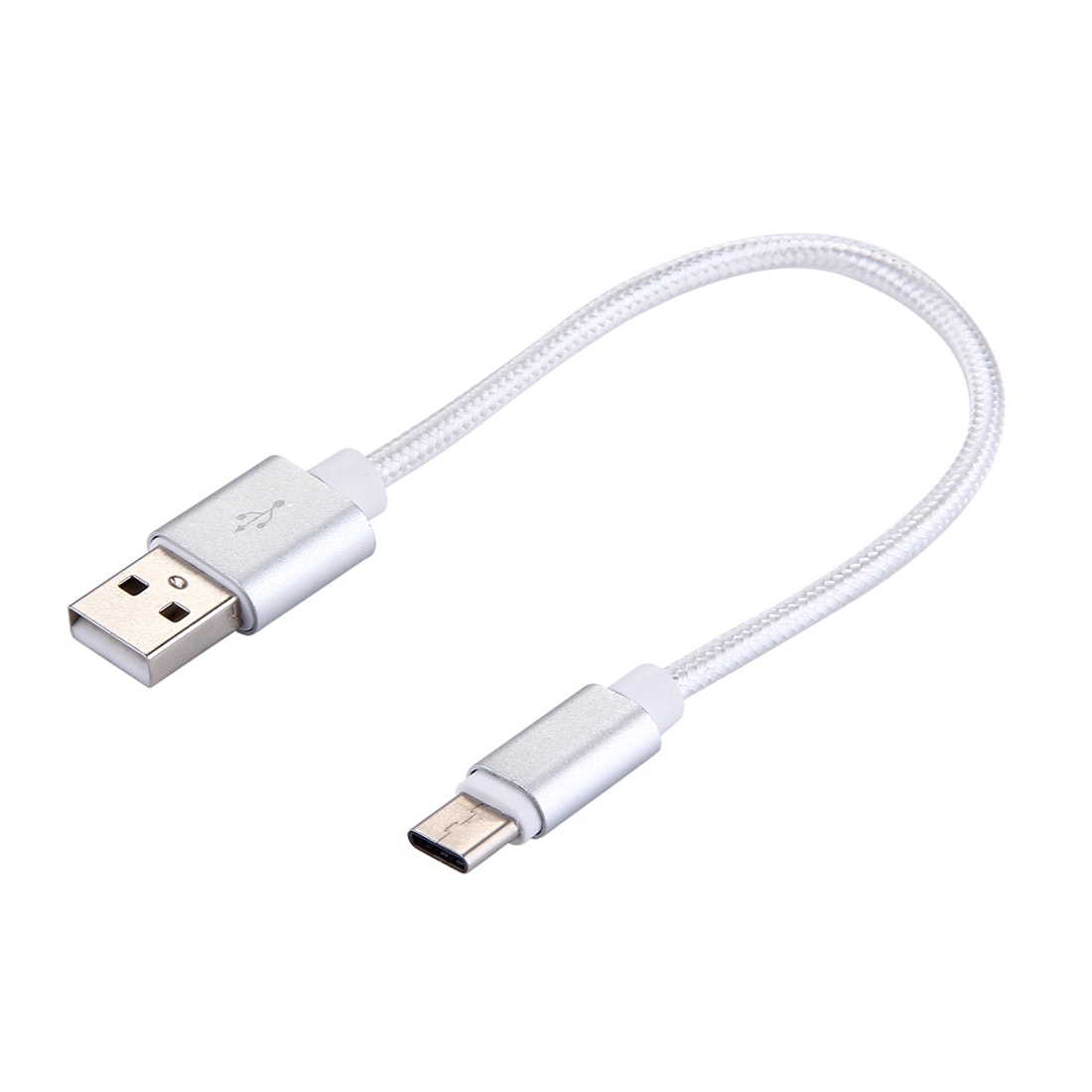 Lyhyt USB-kaapeli 3.1 Tyyppi-C vahvaa nylonkangasta