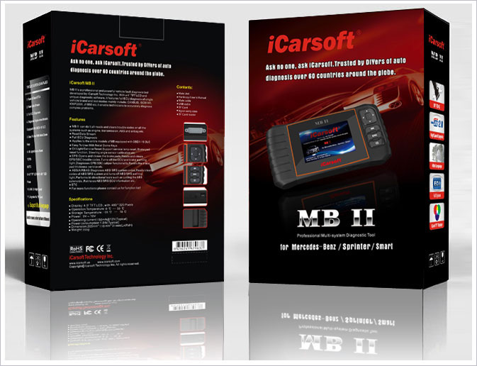 iCarsoft MB II Vikakoodinlukija Mercedez Bens OBD2