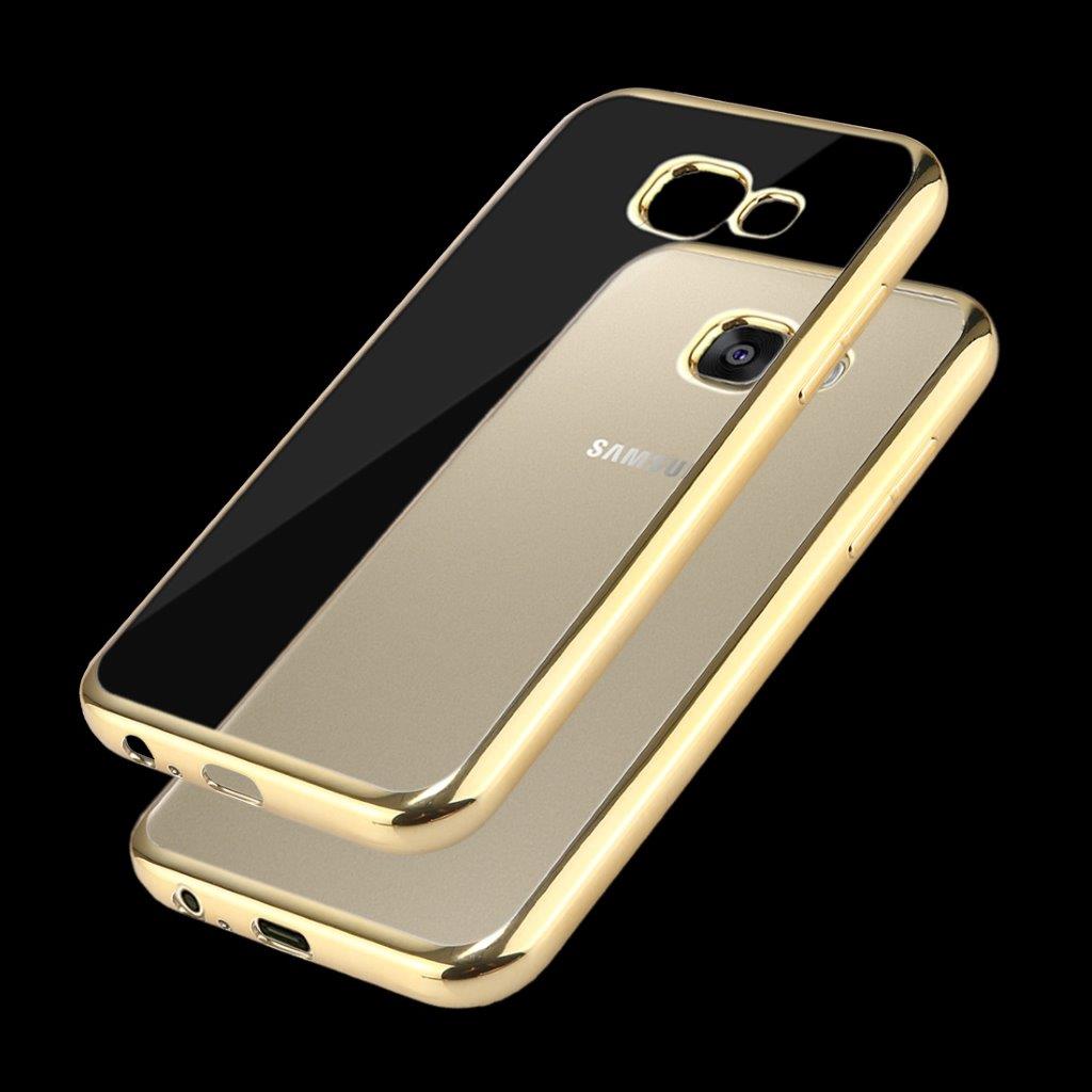Läpinäkyvä kulta kuori Samsung Galaxy A7 2017