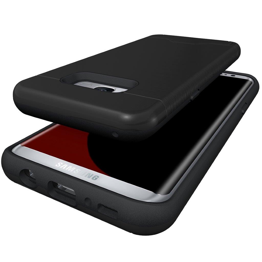 Kuori telineellä ja korttipaikalla Samsung Galaxy S8 Plus