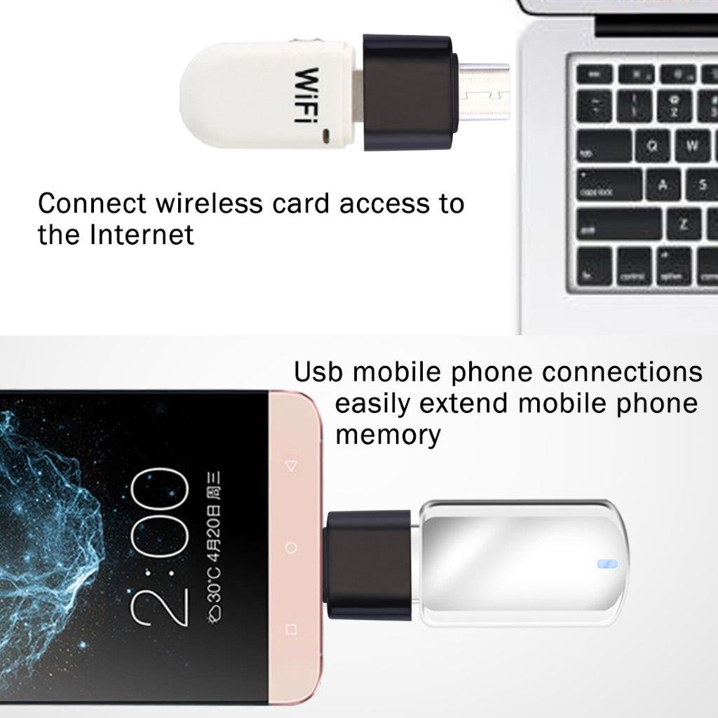 OTG-sovitin USB Type-C USB 3.0 - yhteensopiva älypuhelimen ja tietokoneen kanssa