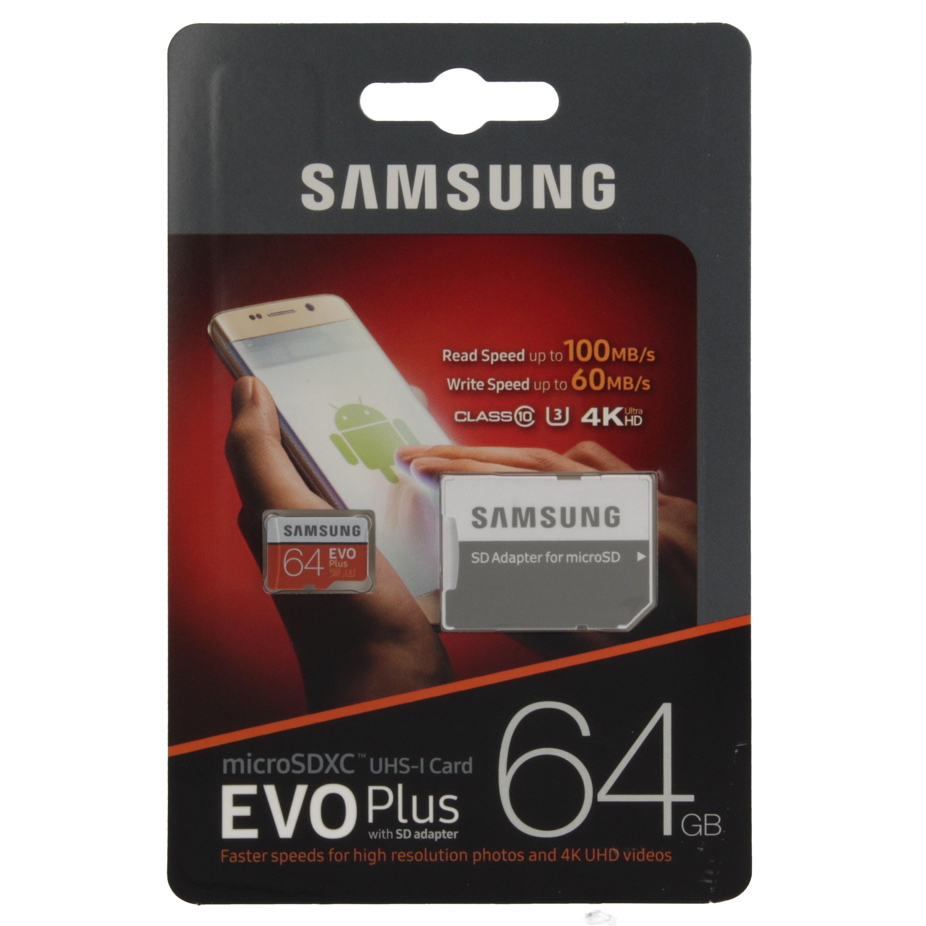 Samsung microSD Card 64GB EVO Plus UHS-1 mukaan lukien SD Adapteri (2017)