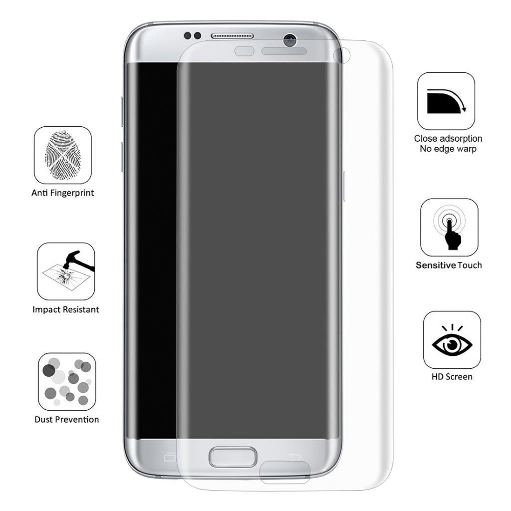 Näytönsuoja karkaistu kalvo Samsung Galaxy S7 Edge - 3D koko näytön suoja