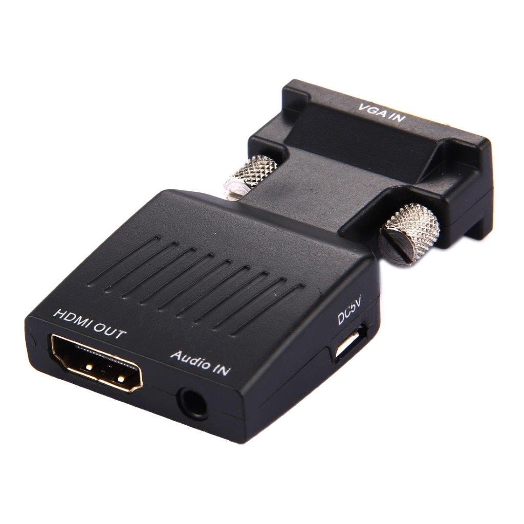 Adapteri VGA - HDMI + Audio Video lähtö HDTV Monitori