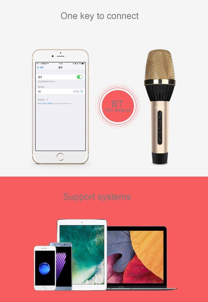Bluetooth Karaoke Mikrofoni iPhone / Android