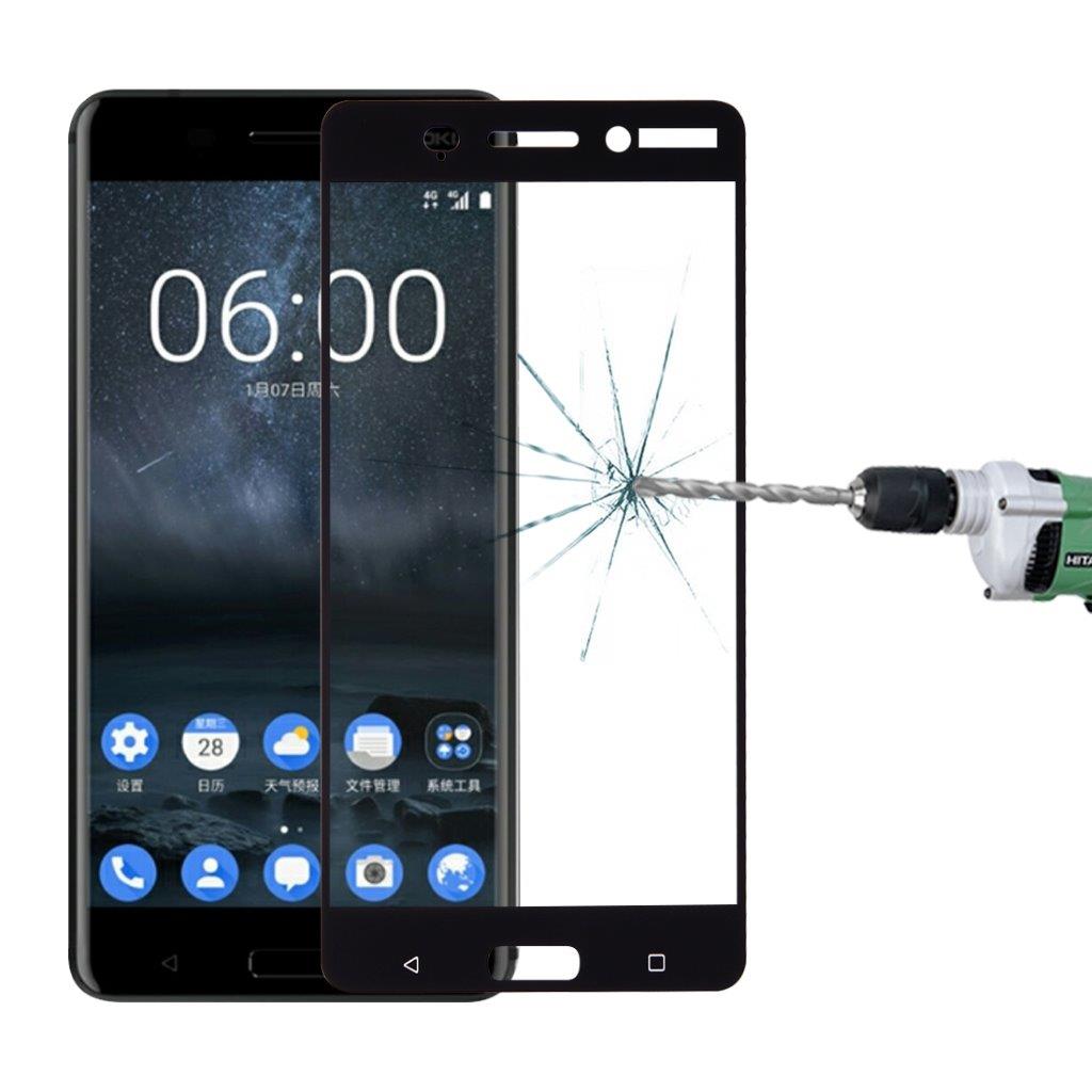 Näytönsuoja karkaistua lasia Nokia 6 - Koko näytön suoja
