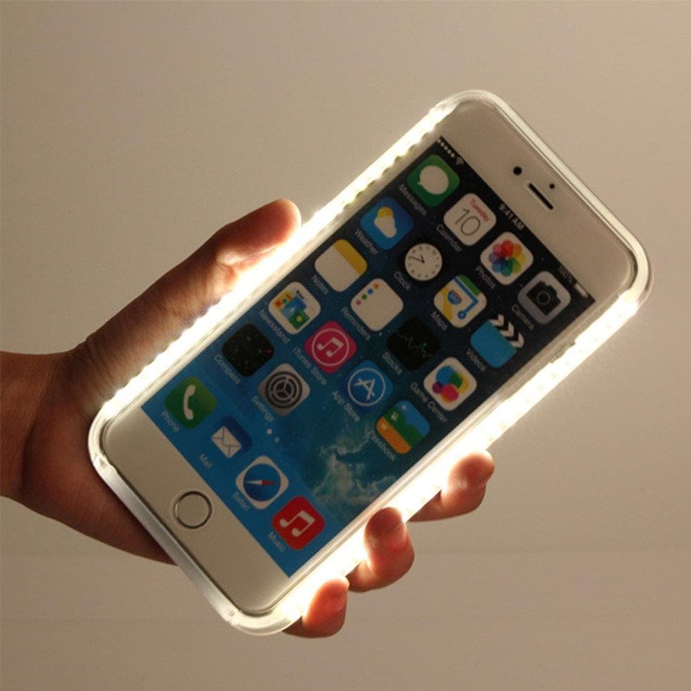 Selfie kuori iPhone 6 Led-lampulla