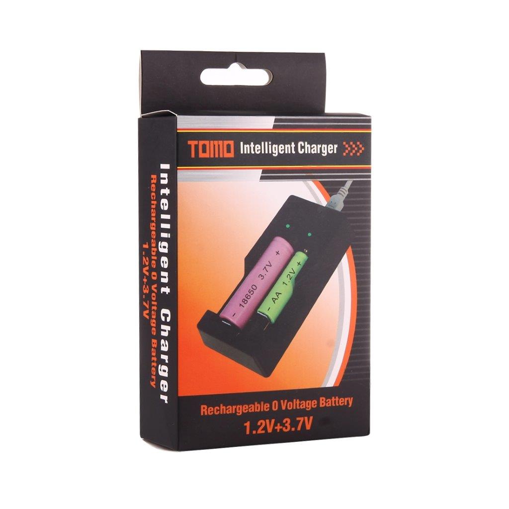 Akkulaturi USB 18650 / 18500 / 17650 / 16340 /  AA / AAA