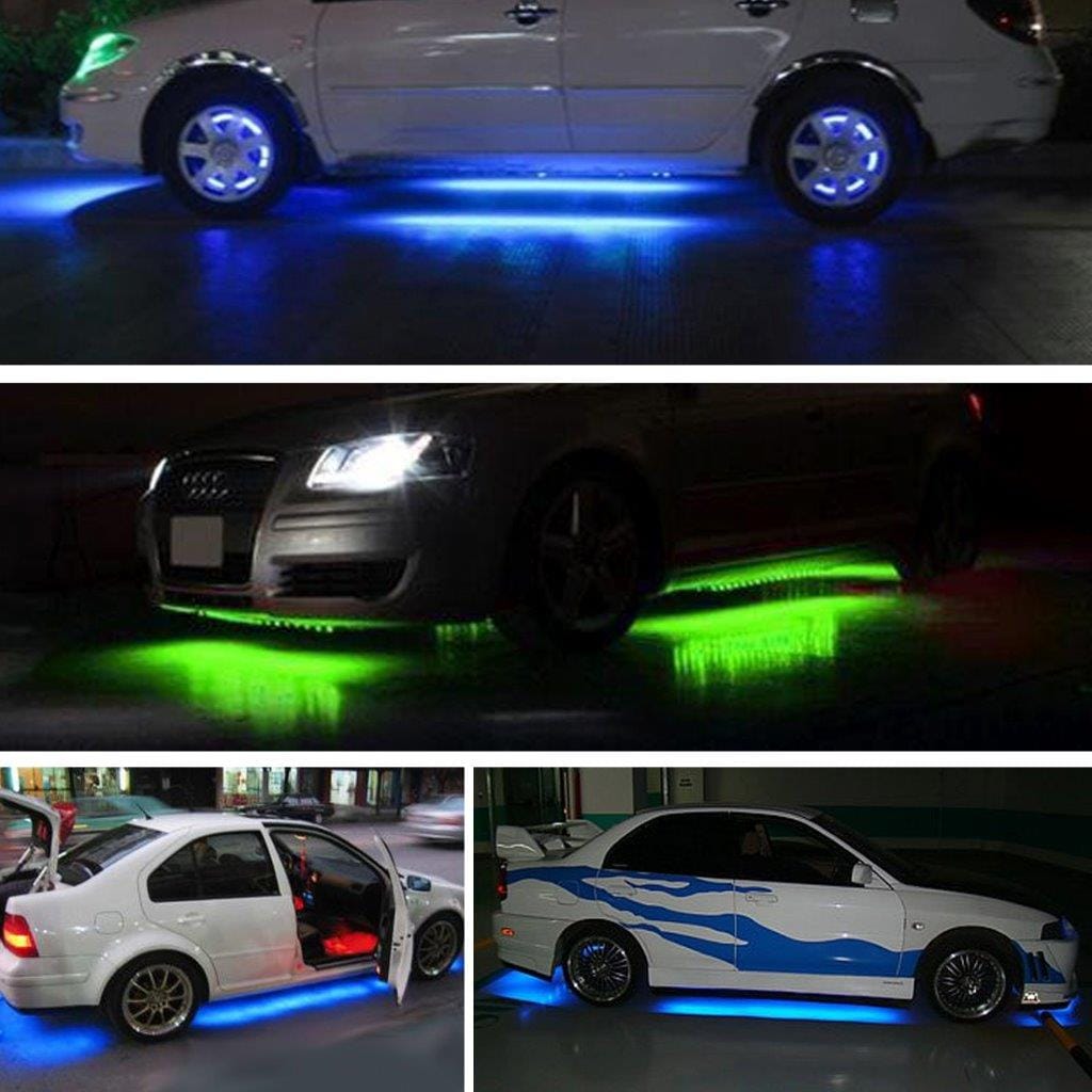 LED-valaistus autoon kaukosäätimellä - Vilkkuu musiikin tahdissa