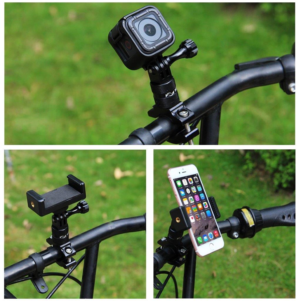 Polkupyörän kiinnike GoPro 360 astetta alumiini