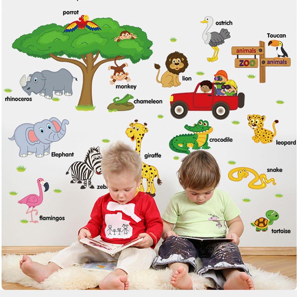 Lasten seinätarrat / wall stickers lapset  - Eläimet