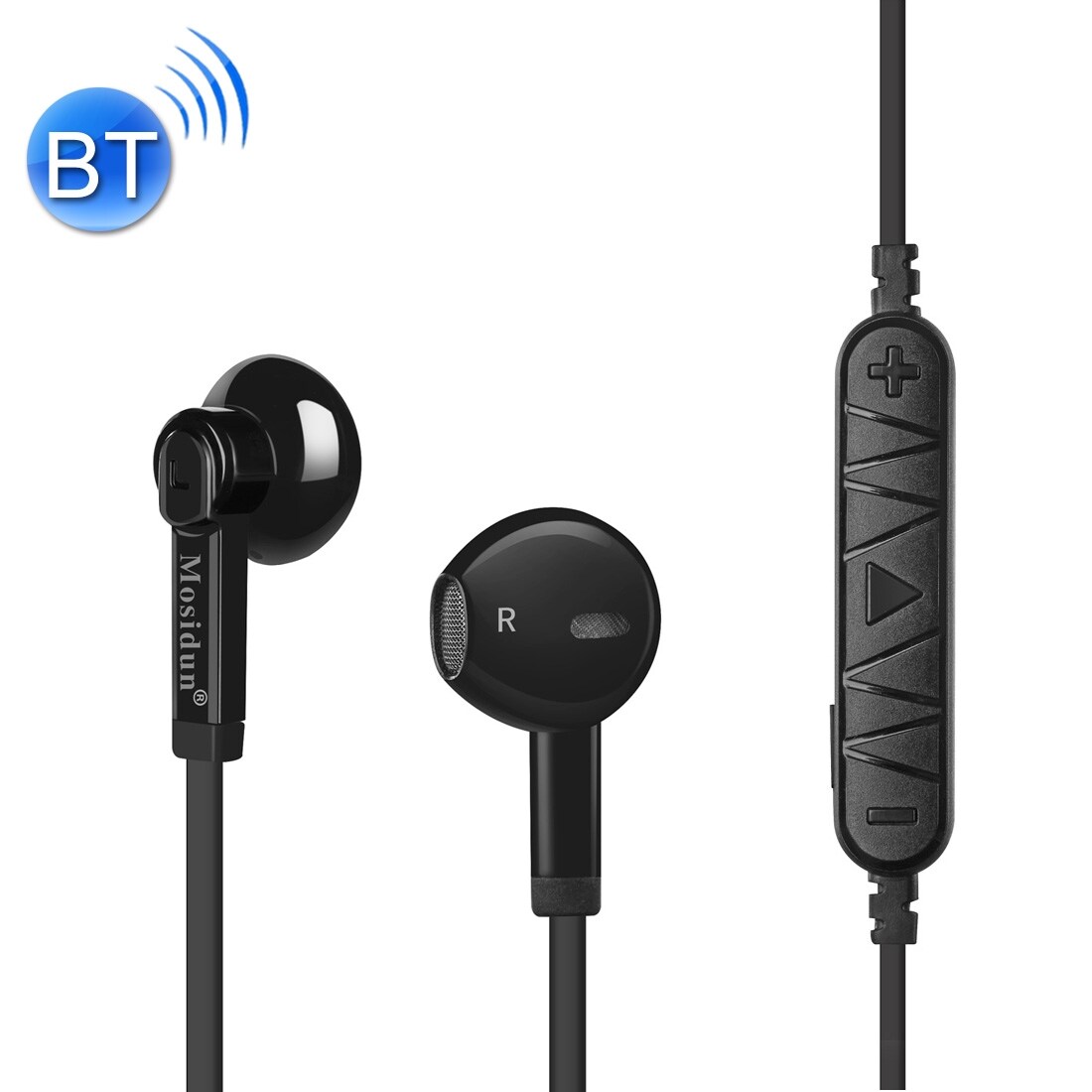 Bluetooth headset kaapelilla & kaukosäätimellä - iPhone / Samsung / Sony jne.