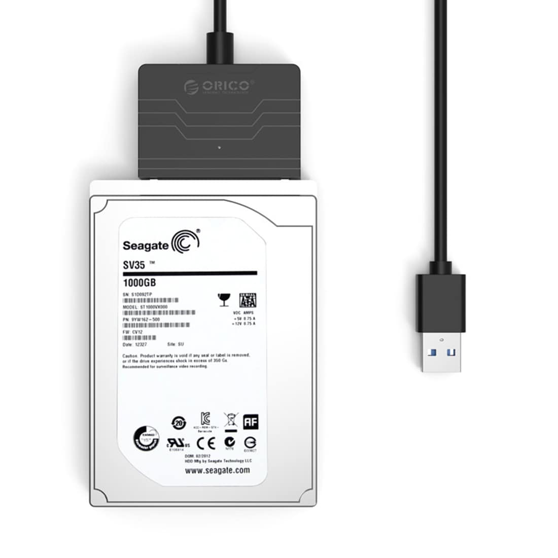 2,5" Kiintolevyn sovitinkaapeli USB 3.0 - SATA 3.0