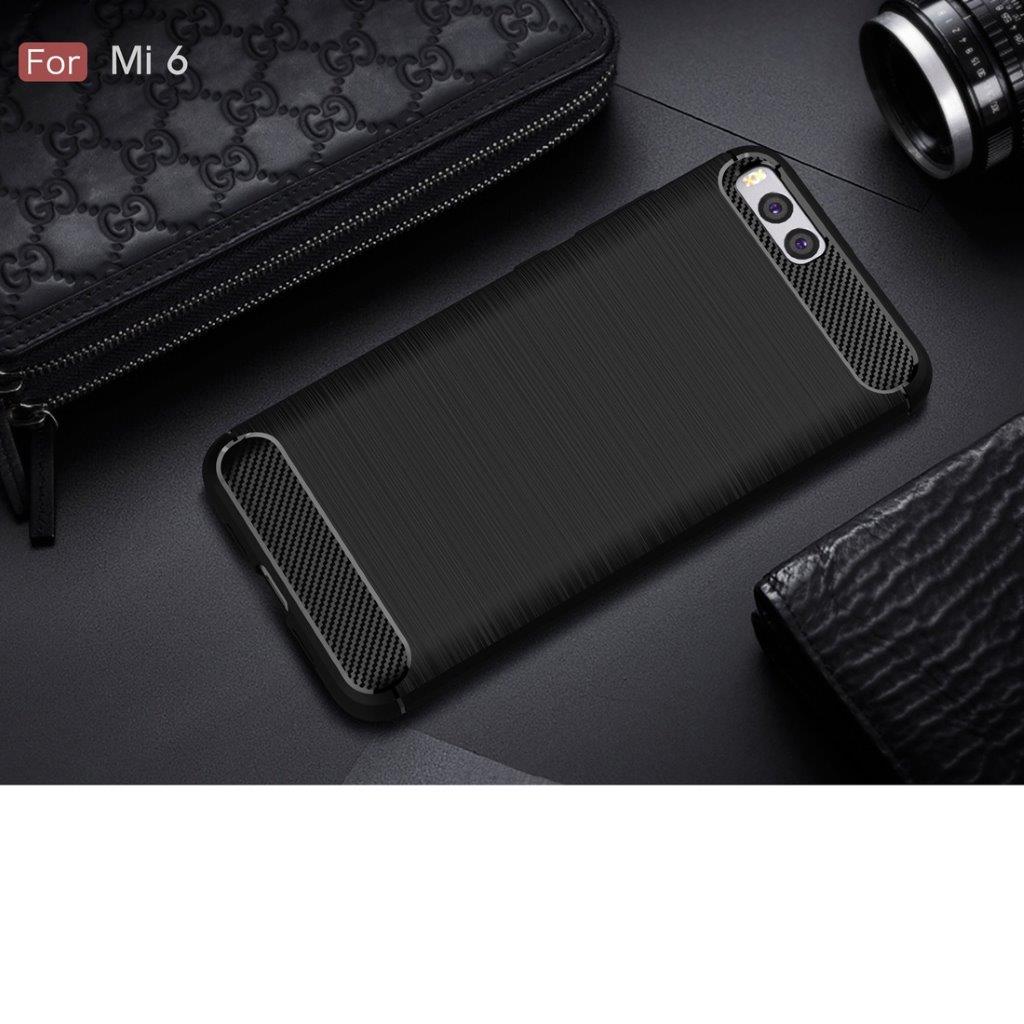 Shockproof Carbon fiber kuori Xiaomi Mi 6