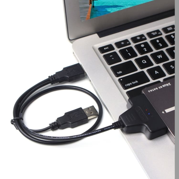 Dual USB 2.0  SATA kiintolevyyn 2.5" SATA HDD / SSD adapteriin