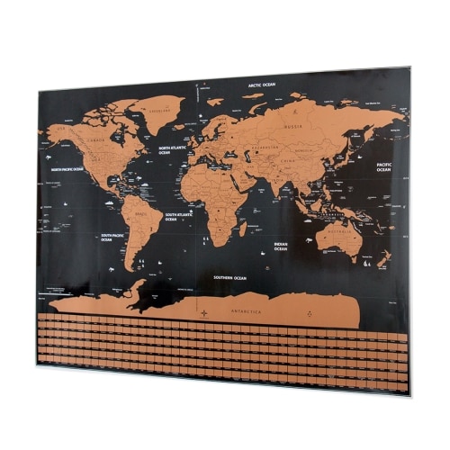 Scratch map + maiden liput - 82 x 60cm