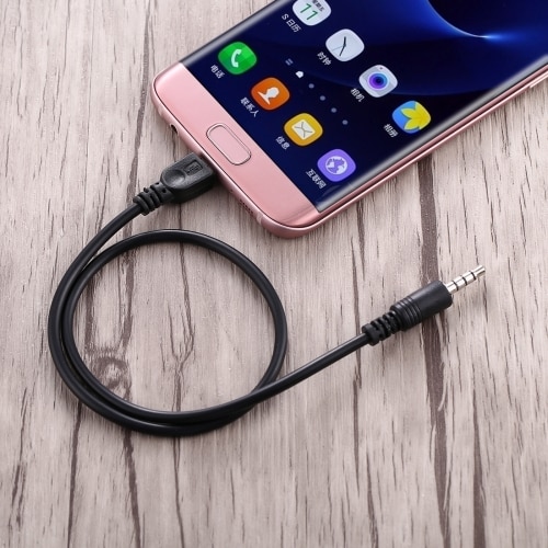 Aux-kaapeli / äänikaapeli 3,5 mm micro-USB:hen