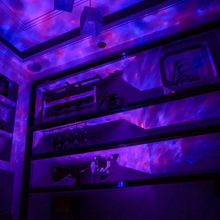 LED hypnoottinen meriaalto projektori - 7 Mode-kauko-musiikki