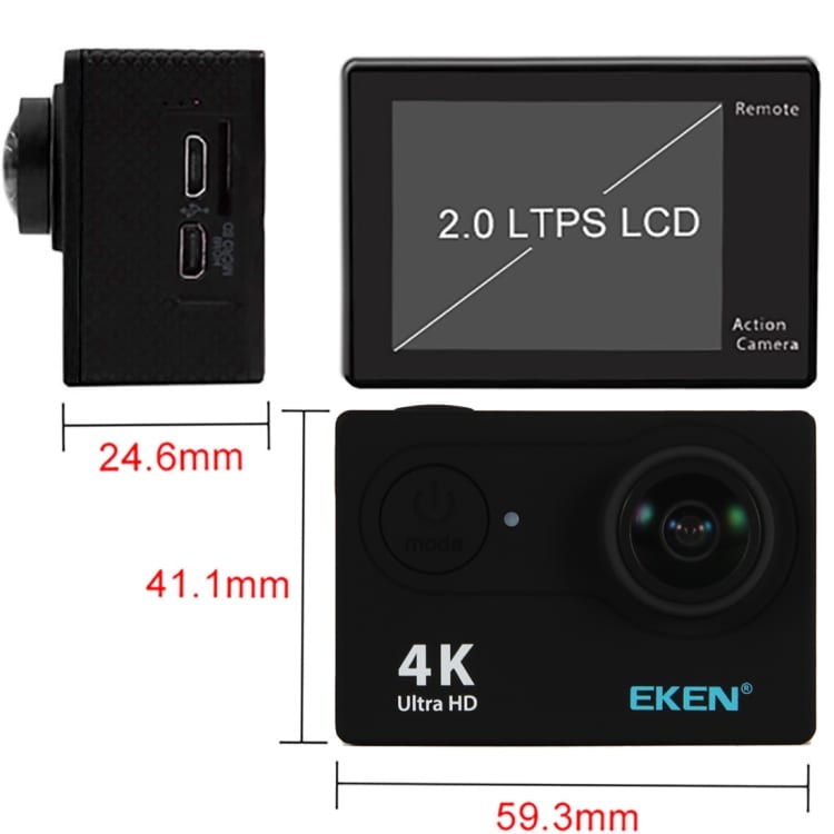 EKEN H9R Ultra HD  4K WiFi Sport-kamera kaukosäätimellä