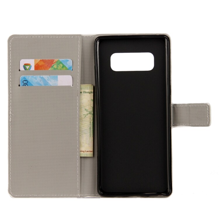 Flip kotelo telineellä ja korttipaikalla Samsung Galaxy Note 8