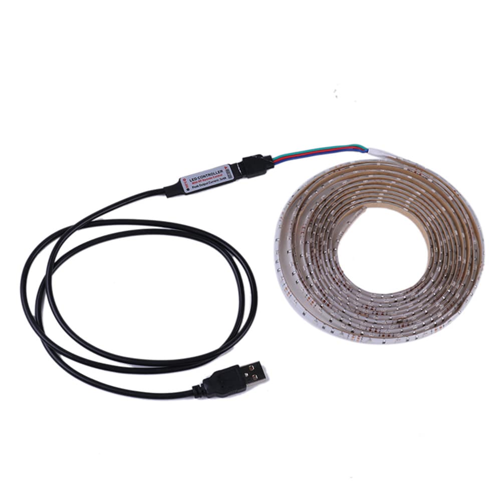 RGB LED-silmukka USB kaukosäätimellä - 5 metriä vesitiivis