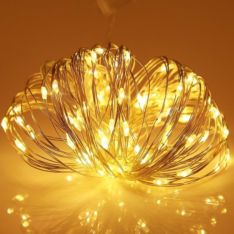 Valonauha / Led-nauha 10metriä - 100 kpl keltaista lamppua