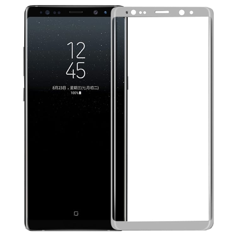 MOFI Koko näytönsuoja karkaistua lasia Samsung Galaxy Note 8 - Hopea
