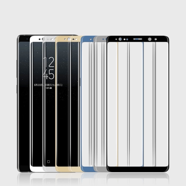 MOFI Koko näytönsuoja karkaistua lasia Samsung Galaxy Note 8 - Hopea