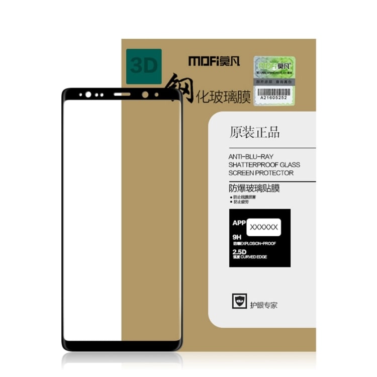 MOFI Koko näytönsuoja karkaistua lasiaSamsung Galaxy Note 8 - Valkoinen