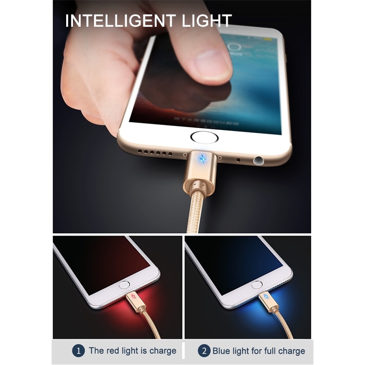 JOYROOM Älykäs LED-valaistu Latauskaapeli iPhone X / iPhone 8 / iPhone 7  / iPhone 6 / iPad