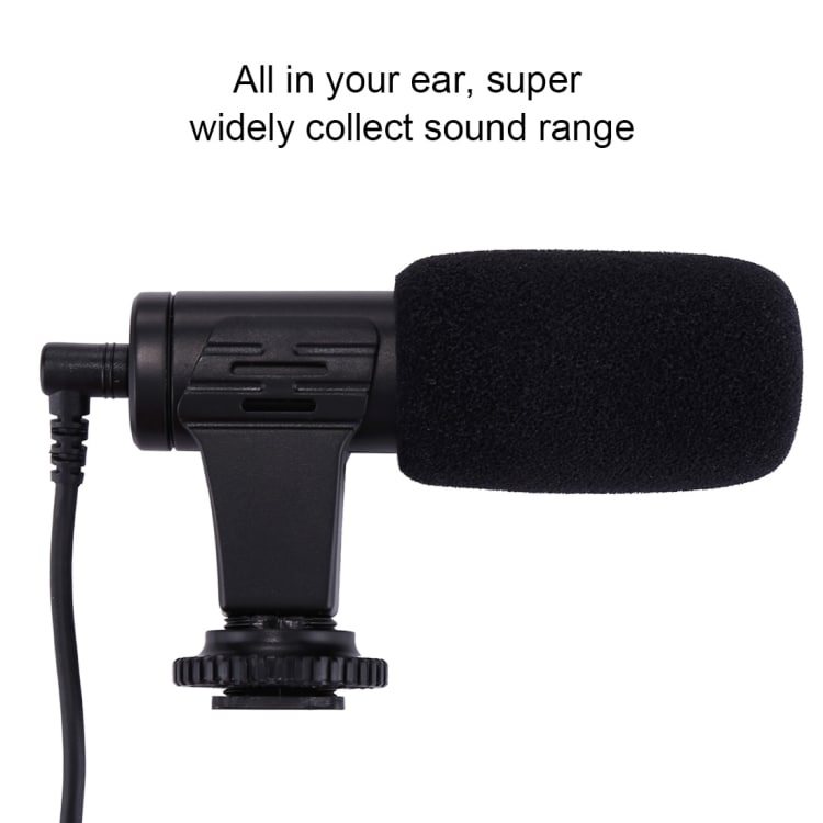 PULUZ 3.5mm Ammattimainen DSLR-haastattelumikrofoni