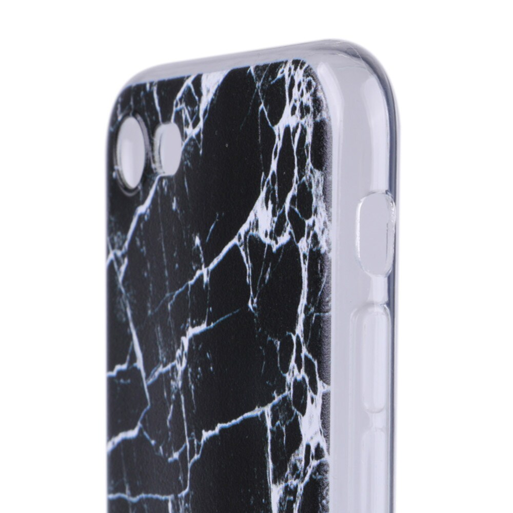 Takakuori Marmori iPhone 7 Plus - Musta/valkoinen